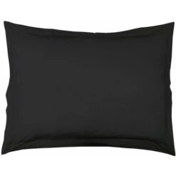 Douceur D'Intérieur - 1640702, Federa Di Guanciale , 50 X 70 Cm , Lit Uni , Unito 57 Fili , Nero