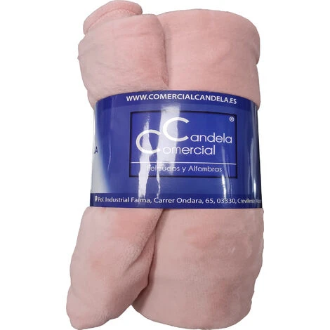 Coperta In Flanella Per Divano E Letto Rosa Tenue 120x150cm