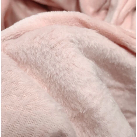 Coperta In Flanella Per Divano E Letto Rosa Tenue 120x150cm - immagine 2