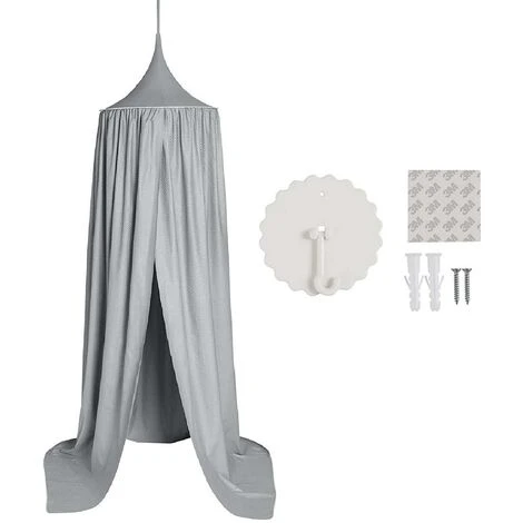 WOLTU Baby Letto A Rete Per Culla Ragazze Appeso A Cupola Tenda CURTAIN Room Decor Grigio