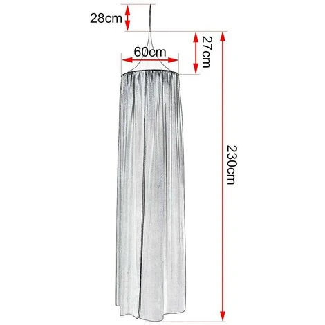 WOLTU Baby Letto A Rete Per Culla Ragazze Appeso A Cupola Tenda CURTAIN Room Decor Grigio - immagine 3