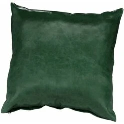 Fodera Cuscino Similpelle Pelle Lucida Morbida 45x45 Cm Federa Cerniera - Verde