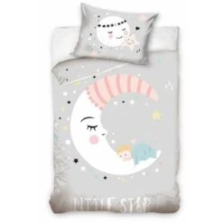 Parure Copripiumino Lettino Baby Luna Grigio