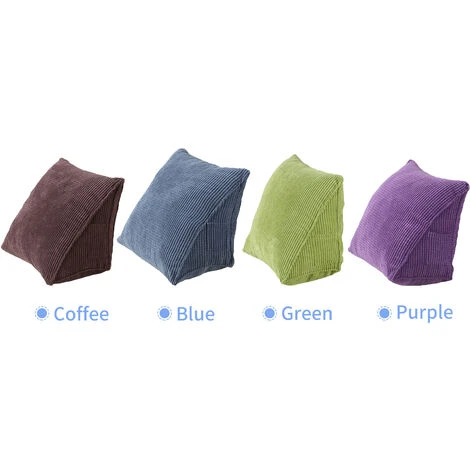 Cuscino A Triangolo Comodo Cuscino Da Lettura Con Tasca Con Zip Cuscino A Cuneo Triangolare Cuscino Di Supporto Per La Schiena Piccolo Cuscini Cuscini Per Divano Letto Da Ufficio - immagine 2