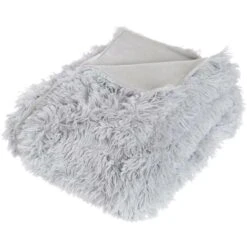 Peli Lunghi Effetto Pelliccia Grigio Scozzese 120x160 - Instinto Naturale - Pelliccia Scozzese, Grigio, Poliestere, Dimensioni 120x160 Cm - Atmosphera Créateur D'intérieur