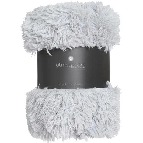 Peli Lunghi Effetto Pelliccia Grigio Scozzese 120x160 - Instinto Naturale - Pelliccia Scozzese, Grigio, Poliestere, Dimensioni 120x160 Cm - Atmosphera Créateur D'intérieur - immagine 2