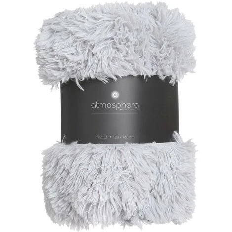 Peli Lunghi Effetto Pelliccia Grigio Scozzese 120x160 - Instinto Naturale - Pelliccia Scozzese, Grigio, Poliestere, Dimensioni 120x160 Cm - Atmosphera Créateur D'intérieur - immagine 3