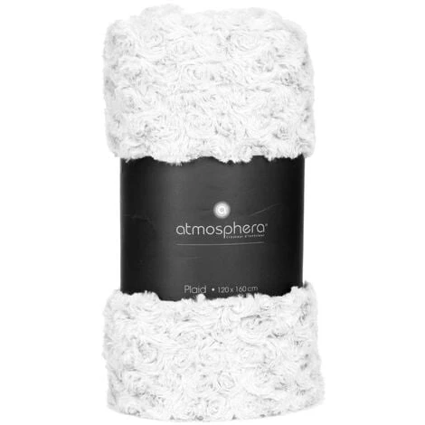 Coperta Di Pelliccia Grigio Chiaro 120x160cm In Poliestere - Atmosphera Créateur D'intérieur - immagine 2