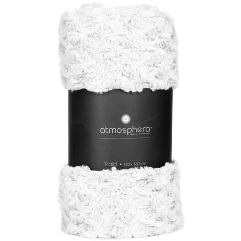 Coperta Di Pelliccia Grigio Chiaro 120x160cm In Poliestere - Atmosphera Créateur D'intérieur - immagine 3