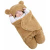 BETTE Coperta Neonato Con Cappuccio - Sacco Nanna - Calda Coperta Invernale In Pile - Con Gambe - Per Passeggino 4-6 Mesi
