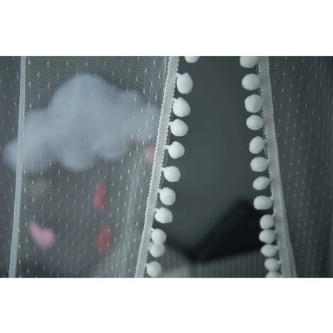 MINKUROW Zanzariera, Zanzariera A Baldacchino Per Letto Per Neonato Con Stelle Rete Luminosa A Baldacchino Per Letto, Decorazione Per Tenda Da Letto Principessa -Rosa - immagine 4