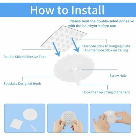MINKUROW Zanzariera, Zanzariera A Baldacchino Per Letto Per Neonato Con Stelle Rete Luminosa A Baldacchino Per Letto, Decorazione Per Tenda Da Letto Principessa -Rosa - immagine 5