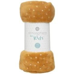 Coperta Per Bambini Berlingot 75x100cm Ocra In Flanella - Atmosphera Créateur D'intérieur