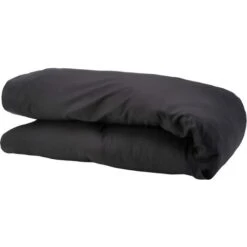 Lovely Casa T34820001 ALICIA Federa Cuscino Cilindrico, 100 % Cotone A 57 Fili, 45 X 185 Cm, Nero