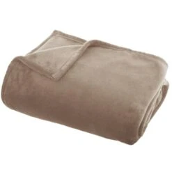 Plaid In Flanella Di Lino 130x180 - Plaid Di Flanella, Lino, Poliestere, Dimensioni 130x180 Cm - Atmosphera Créateur D'intérieur