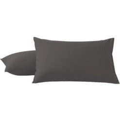 LITZEEFedera 51x76 Grigio Scuro - Set Di 2 Federe Rettangolari In Microfibra Spazzolata, Fodera Per Cuscino Fodera Per Cuscino Con Chiusura A Busta (20x30in)