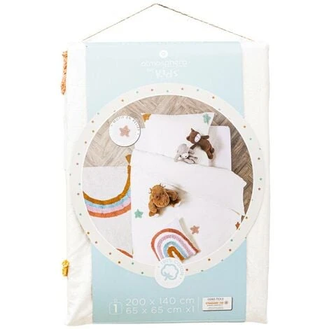 Set Di Biancheria Da Letto étoile, Cotone, 140x200 Cm - Atmosphera Créateur D'intérieur - immagine 2