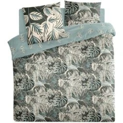 Set Stampato Horopika 240x220 Verde Celeste - Atmosphera Créateur D'intérieur