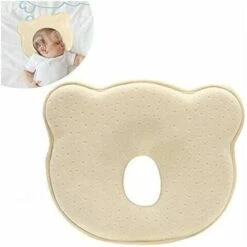 Cuscino Per Neonato In Memory Foam 3D Cuscino A Forma Di Testa E Collo (giallo)