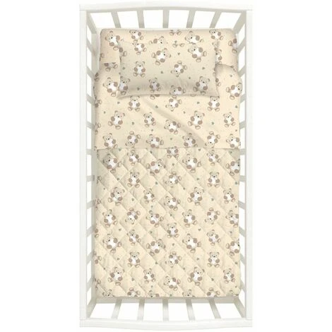 Caleffi - Copriletto-con-paracolpi Orsacchiotti 100% Cotone Non Specificato Baby Naturale