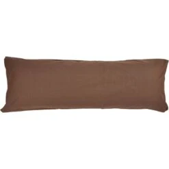 Douceur D'Intérieur, Federa Per Cuscino Cilindrico, 57 Fili, Morbida, 85 x 185 Cm, Beige (NOISETTE)