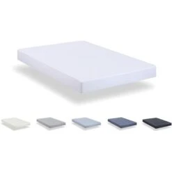 Todocama - Lenzuolo Con Angoli In Microfibra Spazzolata Extra Morbido (letto 80 X 190/200 Cm, Bianco)