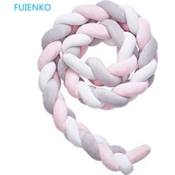 None Paracolpi Letto Intrecciato 3M In Colore Bianco Grigio Rosa