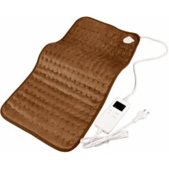 Cuscino Riscaldante Elettrico Con 6 Coperte Riscaldanti Per Fisioterapia Temporizzate - 30×60 Cm - Marrone