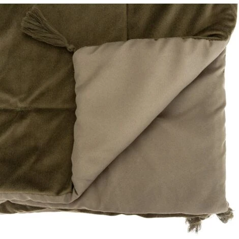 Piumino Di Velluto Sonia Kaki 80 X 180 - Atmosphera Créateur D'intérieur - immagine 3