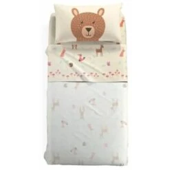 Caleffi Completo Lenzuola Orsetto Bosco Letto Singolo