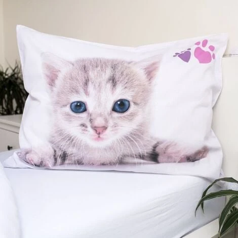 Parure Copripiumino Double Face Micio Per Letto Singolo - immagine 3