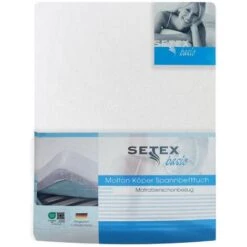 SETEX, Molton, Coprimaterasso, Con Elastico Agli Angoli, Di Colore Bianco, 1308, Cotone, Bianco, 180 X 200 Cm