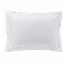 Douceur D'intérieur Federa Per Cuscino Volante Piatta, 50 X 70 Cm, In Percalle Tinta Unita, Colore: Bianco