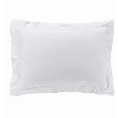 Douceur D'intérieur Federa Per Cuscino Volante Piatta, 50 X 70 Cm, In Percalle Tinta Unita, Colore: Bianco