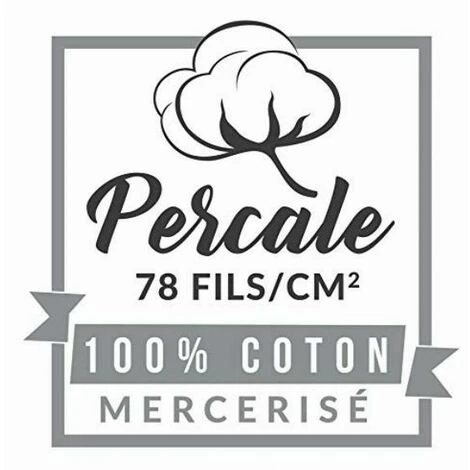 Douceur D'intérieur Federa Per Cuscino Volante Piatta, 50 X 70 Cm, In Percalle Tinta Unita, Colore: Bianco - immagine 5