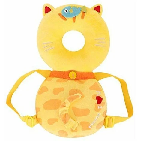Cuscino Di Protezione Per La Testa Del Bambino, Cuscino Di Protezione Regolabile, Gatto Giallo, Grande,