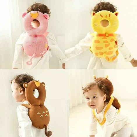 Cuscino Di Protezione Per La Testa Del Bambino, Cuscino Di Protezione Regolabile, Gatto Giallo, Grande, - immagine 3