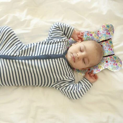 Cuscino Da Viaggio Per Bambini, Seggiolino Auto Per Passeggino, Morbido Cuscino Di Supporto Per Testa E Collo, Cuscino Da Viaggio Per Bambini Da 0 A 1 Anno (fiori) - immagine 2