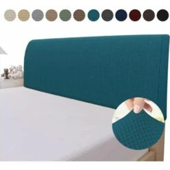 Copri Testiera, Copri Testiera All-inclusive Con Lato Elastico Per Arredo Camera Da Letto, Copri Testiera Lavabile Antipolvere (blu Pavone, 180 Cm),