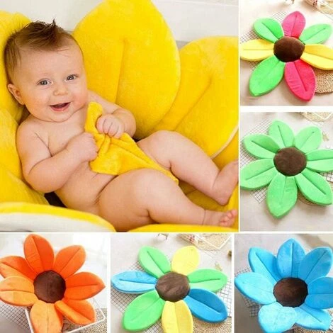 Cuscino Da Bagno Neonato, Fiori Da Bagno Pieghevoli Per Vasca Da Bagno, Gioco Da Bagno Per Bambini, Cuscino Da Bagno Girasole - immagine 3