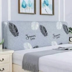 Protezione Della Copertura Della Testiera, Protezione Antipolvere Elasticizzata, Copertura Della Testiera Per Le Protezioni Decorative Del Comodino Della Camera Da Letto, Colore 6-140 160 Cm (piuma P
