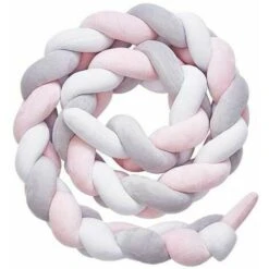 Paraurti Per Culla, Paracolpi Per Lettino, Paracolpi Per Lettino A Forma Di Serpente Protezione Del Bordo Per La Tessitura Del Bambino Decorazione Per La Culla (bianco ， Rosa ， Grigio, 100 Cm)
